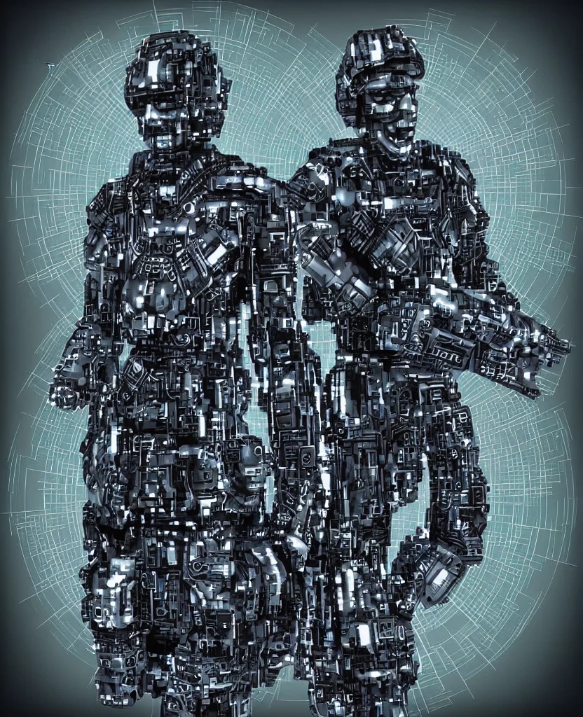 Techno - spiritual futurist machine soldier, Source: Lexica.art
